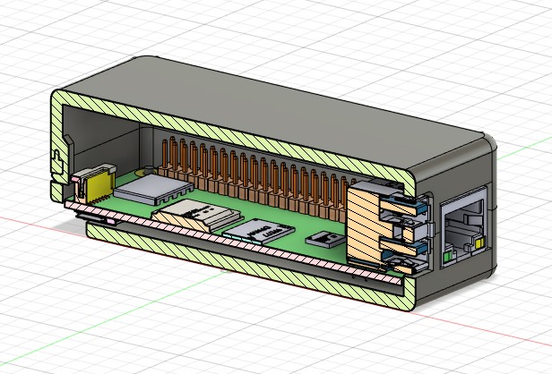 Raspberry Pi Case Section Cut